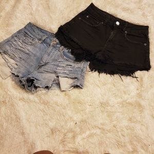 American eagle distressed jean shorts